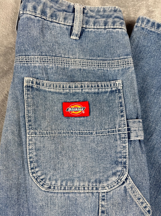 Retro Dickies Relaxed Fit Light Blue Denim Carpenter Jeans