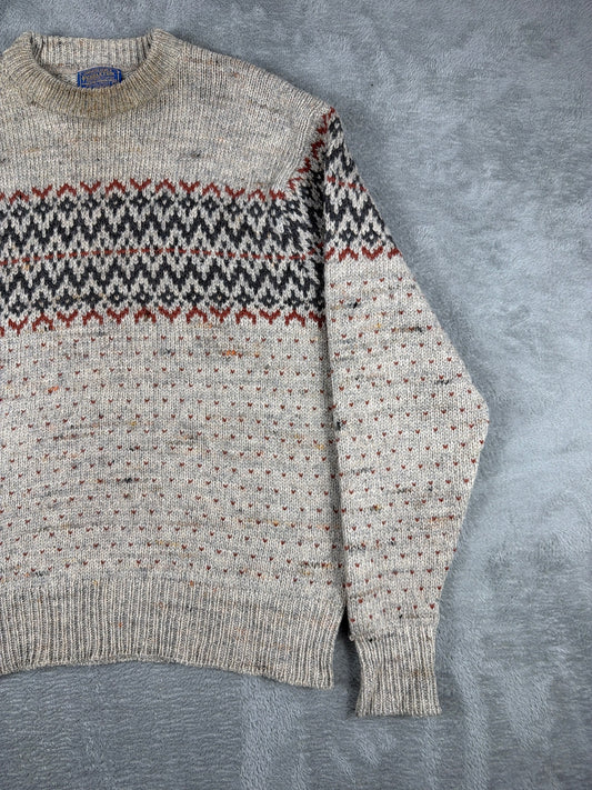 Pendleton Wool Crewneck Patterned Sweater Size XL