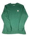 Carhartt Loose Fit Long Sleeve Green Pocket T-Shirt Size L