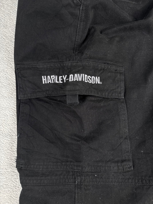 Harley-Davidson Black Cargo Pants with Logo W31 L30