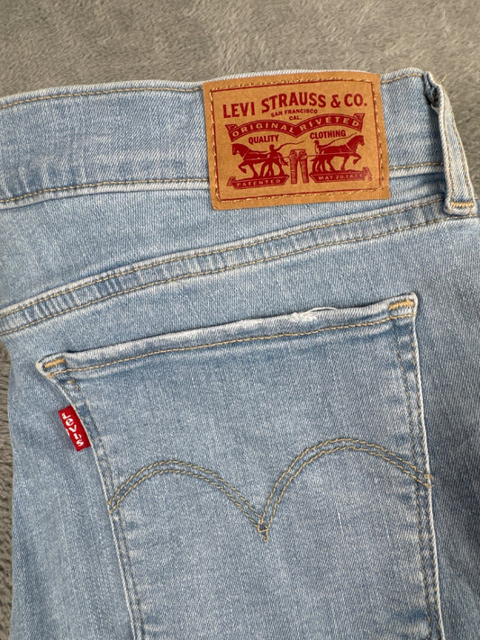 Levi's Light Blue Distressed 710 Skinny Jeans W31 L30