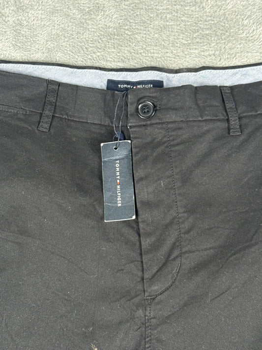 Tommy Hilfiger Black Cotton Chino Shorts with Tags - W40
