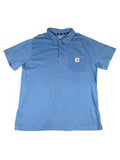 Carhartt Relaxed Fit Blue Polo Vintage Shirt Size Large
