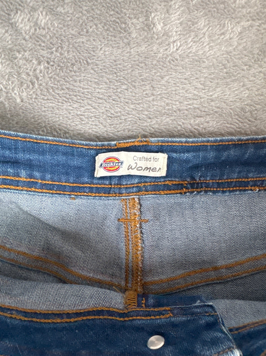 Dickies Women's Relaxed Fit Denim Carpenter Shorts - 14/W36
