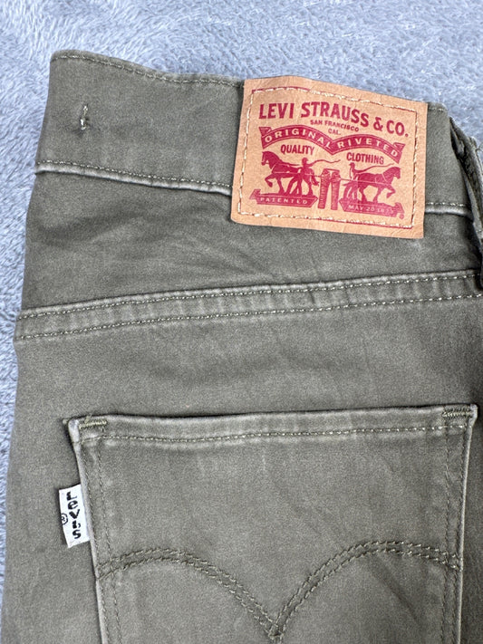 Levi's 720 Khaki High Rise Super Skinny Crop Jeans W25