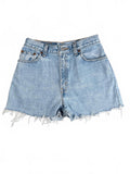 Levi's 550 High-Waisted Light Blue Denim Shorts - Size 8