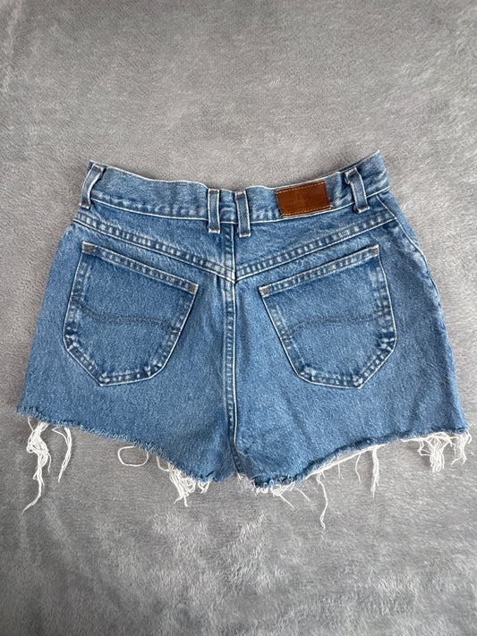 Lee Original Denim Shorts with Frayed Hem W26