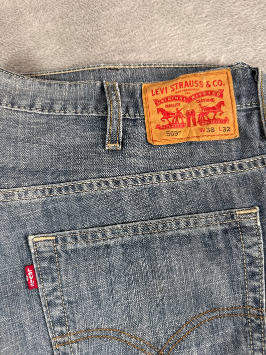 Levi's 569 Loose Straight Fit Jeans W38 L32 Light