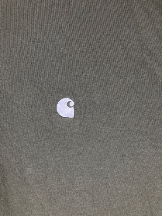 Carhartt WIP Olive Green Logo Vintage T-Shirt Size Large