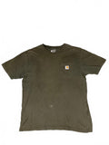 Carhartt Loose Fit Olive Green Pocket T-Shirt Size Medium