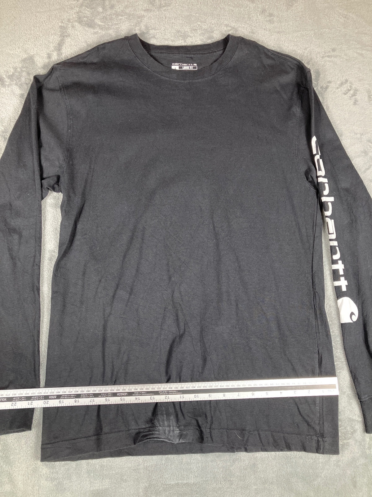 Carhartt Loose Fit Black Long Sleeve T-Shirt Size Small