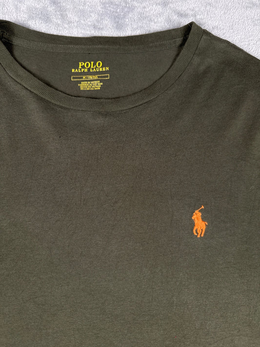 Polo Ralph Lauren Olive Green Crew Neck T-Shirt - Medium