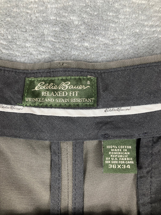 Eddie Bauer Relaxed Fit Wrinkle Resistant Trousers 36×34