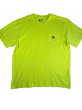 Carhartt Loose Fit Neon Yellow T-Shirt Size Large