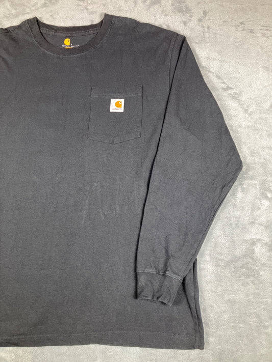 Carhartt Black Long Sleeve Pocket T-Shirt Size L