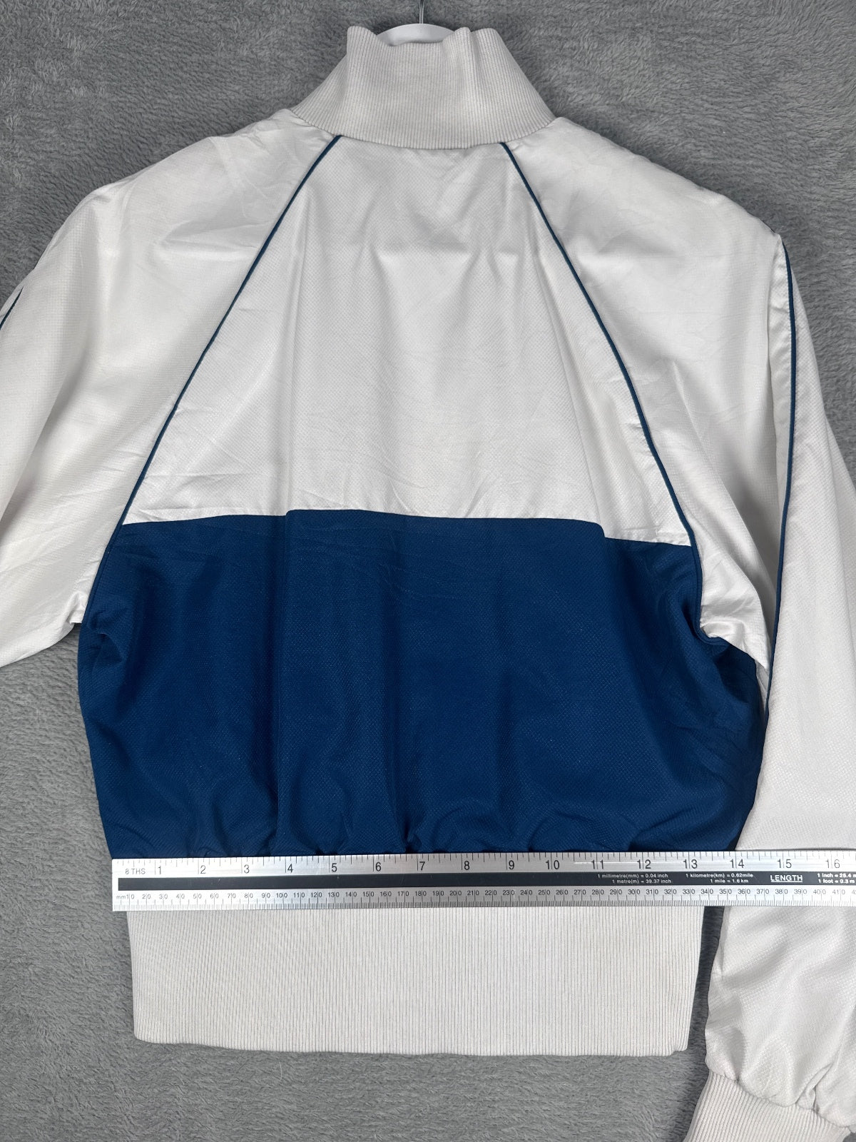 Vintage Lacoste Vintage White and Navy Track Jacket Size 34