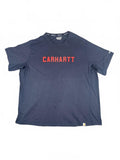 Carhartt Navy Blue T-Shirt with Red Logo, Size 3XL