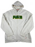 Puma White Hooded Zip-Up Sweatshirt Size L