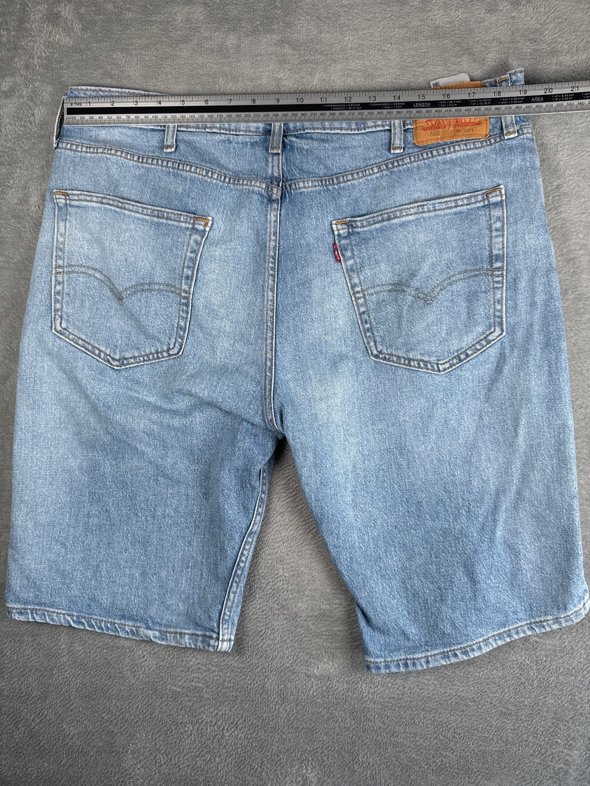 Levi's Light Blue Distressed Denim Shorts W38