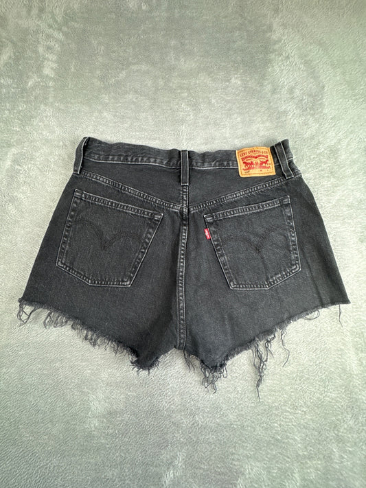 Levi's 501 Black Denim Cutoff Shorts W30