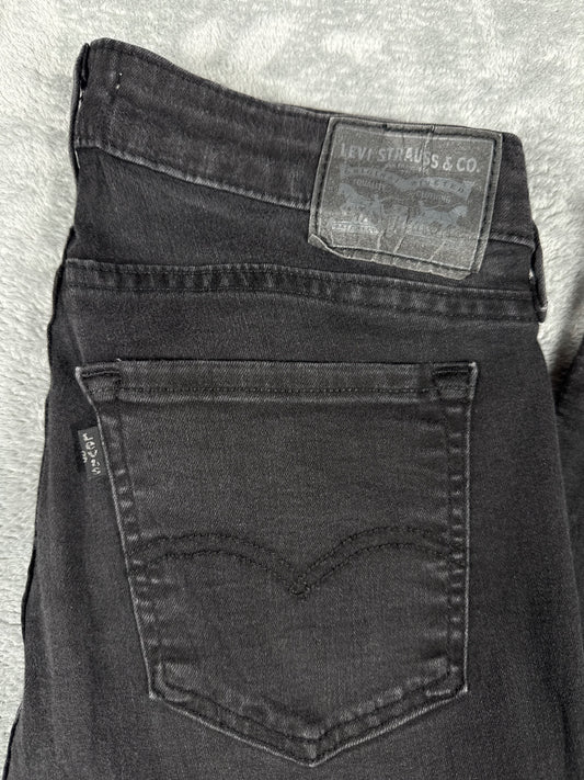 Vintage Retro Levi's 711 Skinny Black Jeans Size W30 L30