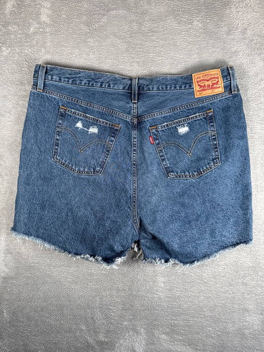 Levi's 501 Distressed Denim Shorts Size 16W