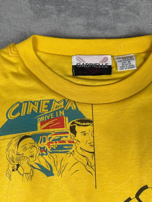 RARE Vintage Yellow Gabrielle Printed Cinema Sweatshirt - M