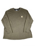 Carhartt Force Relaxed Fit Long Sleeve Olive T-Shirt 2XL