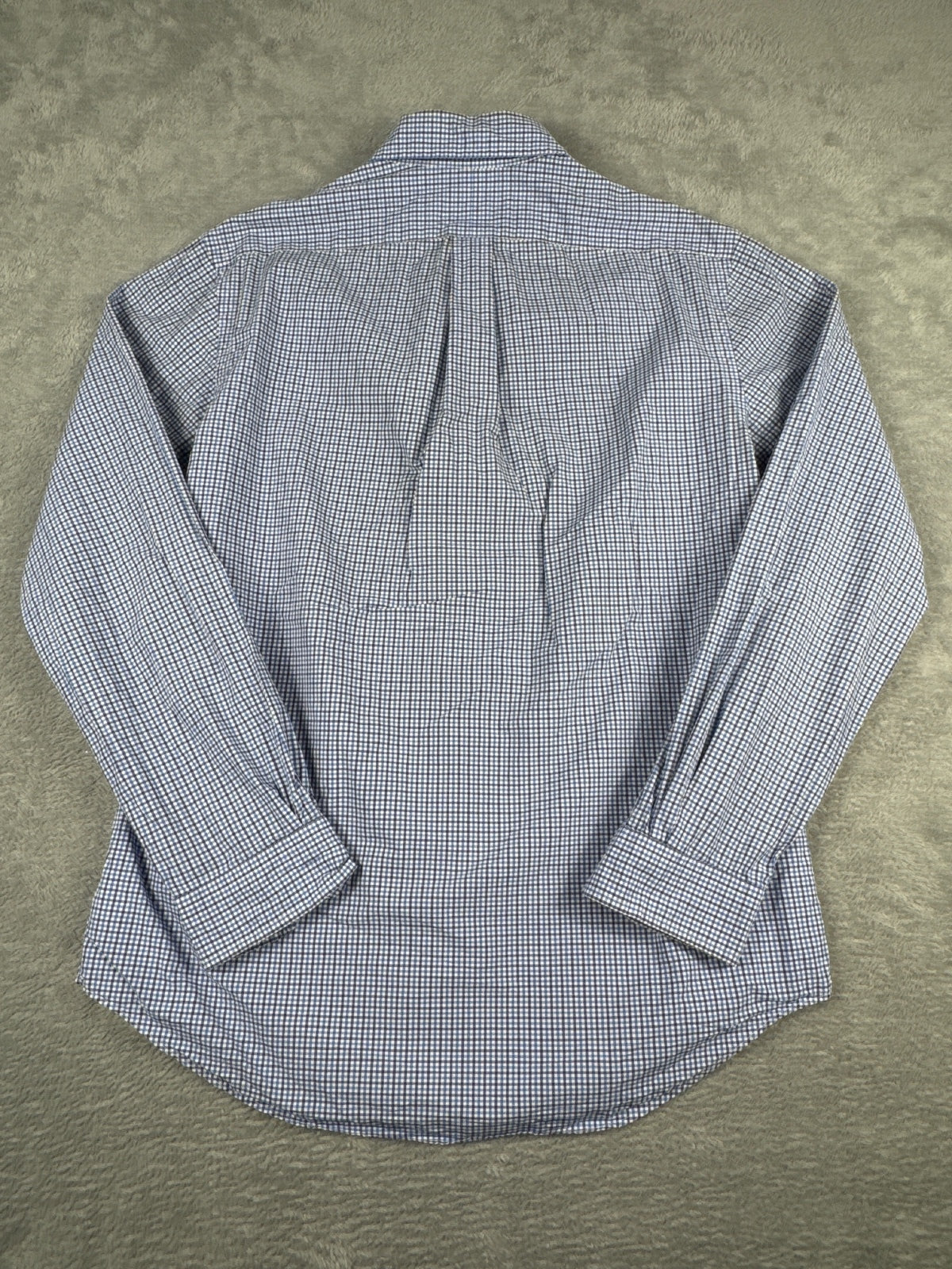 Ralph Lauren Blue and White Checked Button-Down Shirt Size M