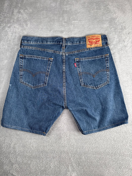 Vintage Y2K Baggy Levi's 505 Classic Blue Denim Shorts W36