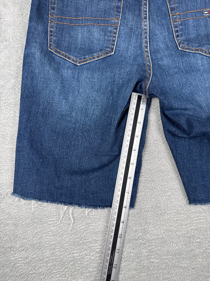 Tommy Hilfiger Denim Men's Blue Raw Hem Denim Shorts - 8