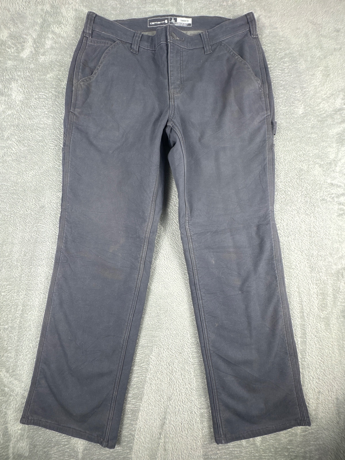 Carhartt Workwear Pants in Grey with Utility Pockets Size 8