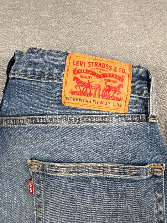 Levi's Men's Blue Denim Jeans Workwear Fit W32 L32