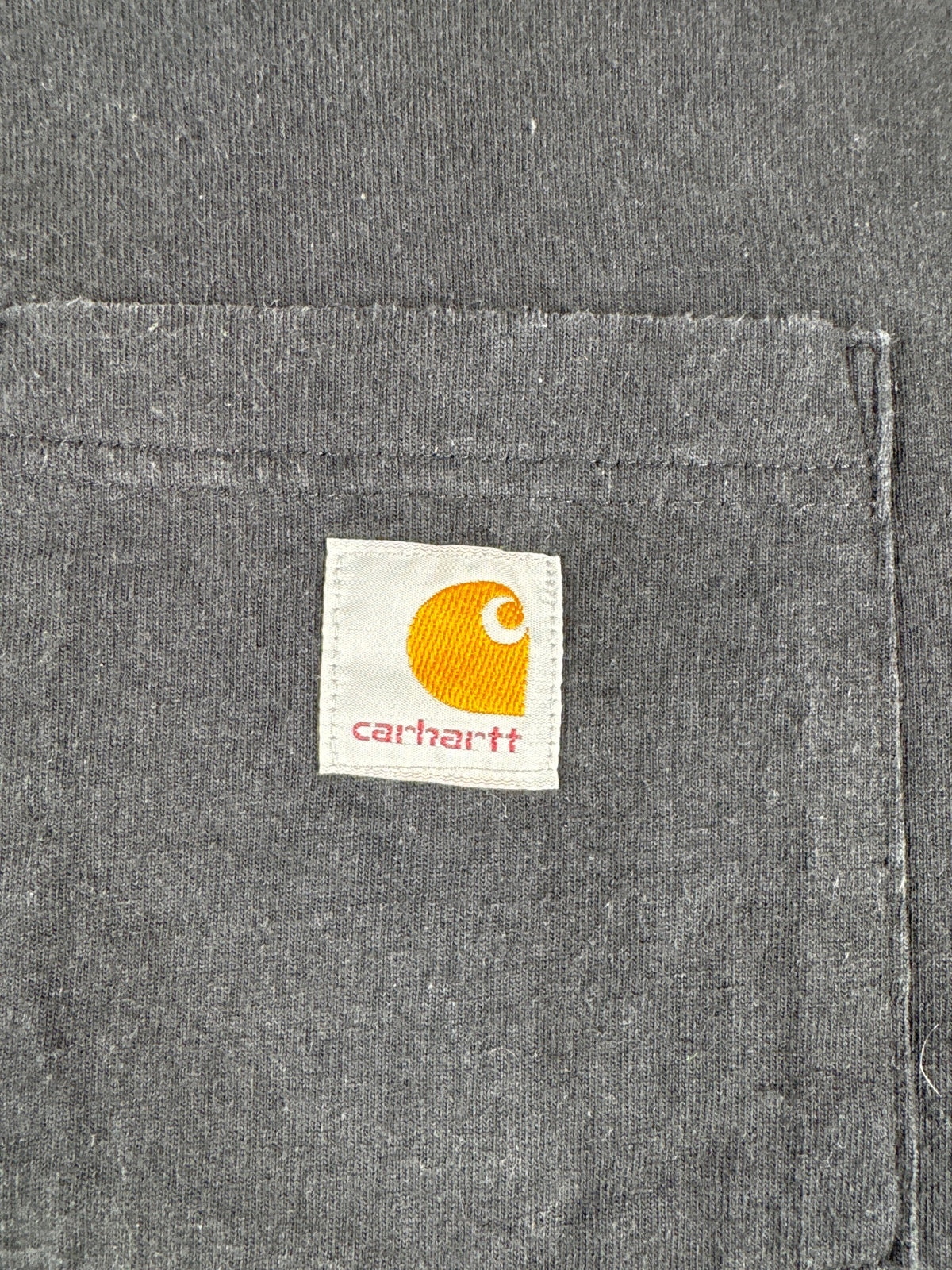 Carhartt Original Fit Long Sleeve Black Pocket T-Shirt SizeL