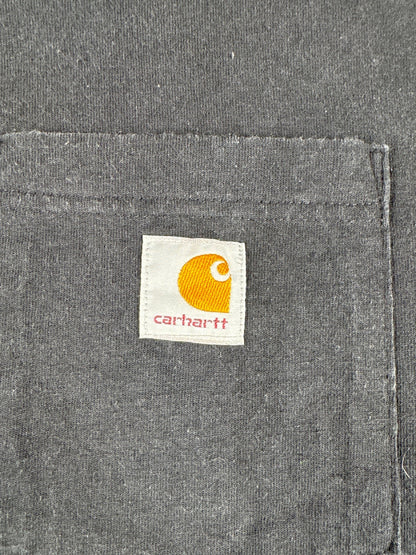 Carhartt Original Fit Long Sleeve Black Pocket T-Shirt SizeL