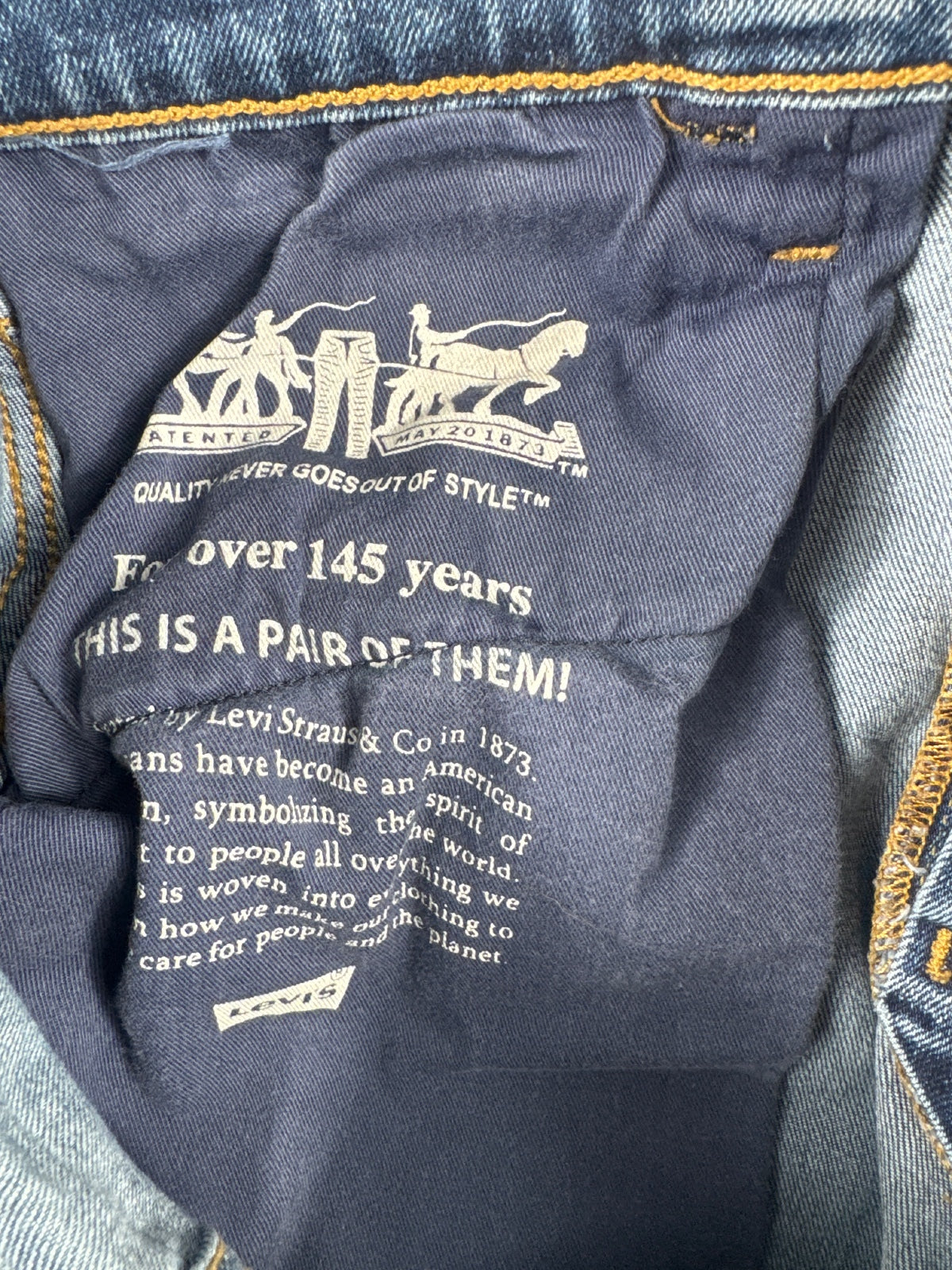 Levi's Men's Blue Denim Jeans Workwear Fit W32 L32