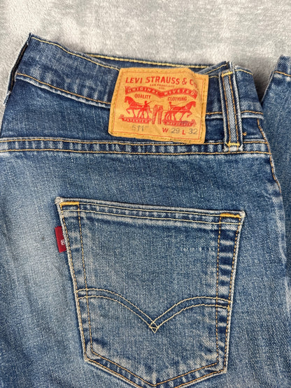 Levi's 511 Slim Fit Blue Denim Jeans W29 L32