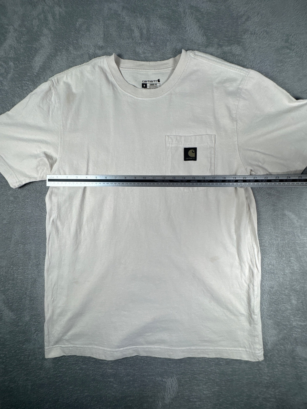 Carhartt Men's Loose Fit White Cotton T-Shirt Size M