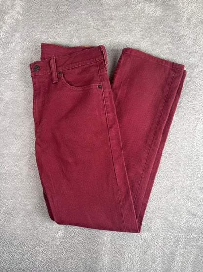 Levi's 513 Slim Straight Burgundy Jeans W29 L30