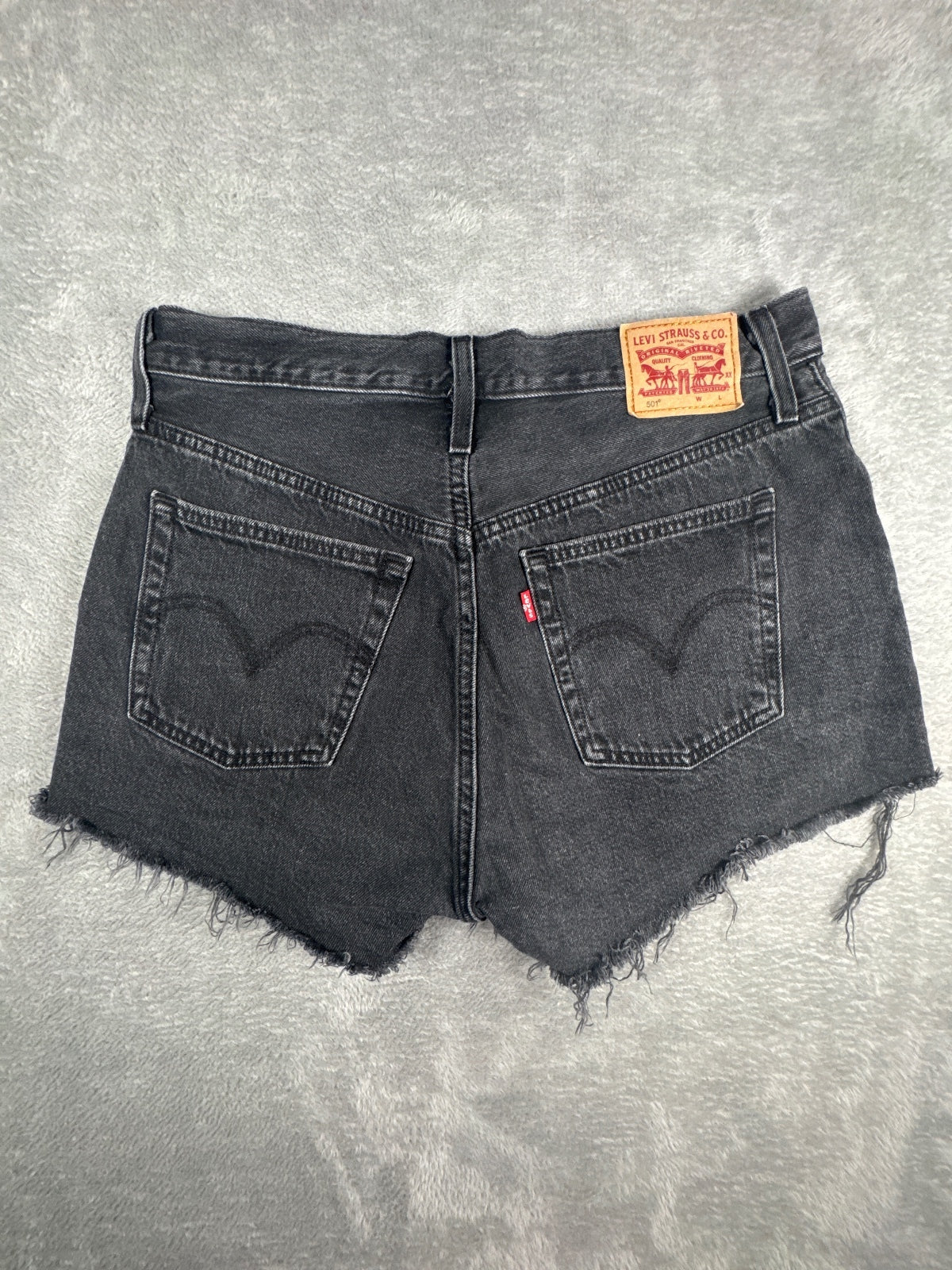 Levi's 501 Black Denim Cutoff Shorts W29