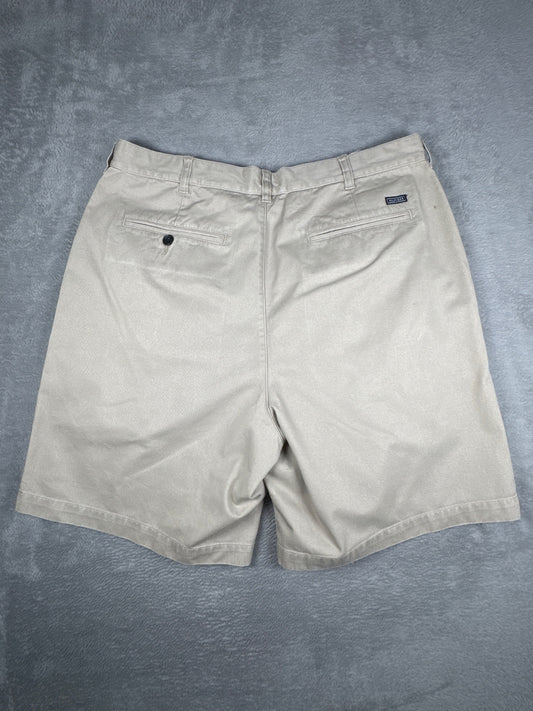 Tommy Hilfiger Golf Beige Cotton Pleated Shorts W36