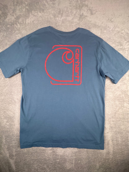 Carhartt Relaxed Fit Blue Pocket T-Shirt Size L