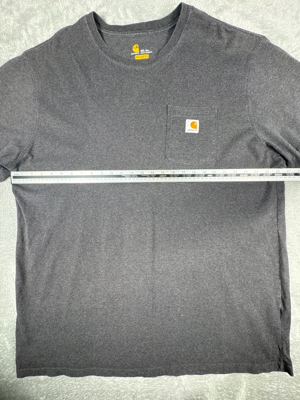 Carhartt Tall Original Fit Heather Black T-Shirt Size XXL