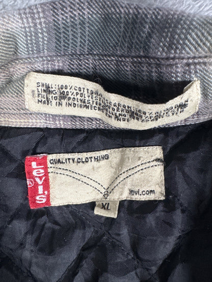 Levi's Quilted Lined Plaid Shirt Jacket Size XL
