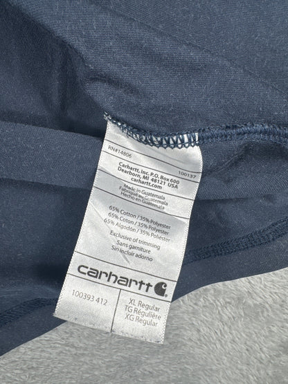 Carhartt Relaxed Fit Long Sleeve Navy T-Shirt Size XL