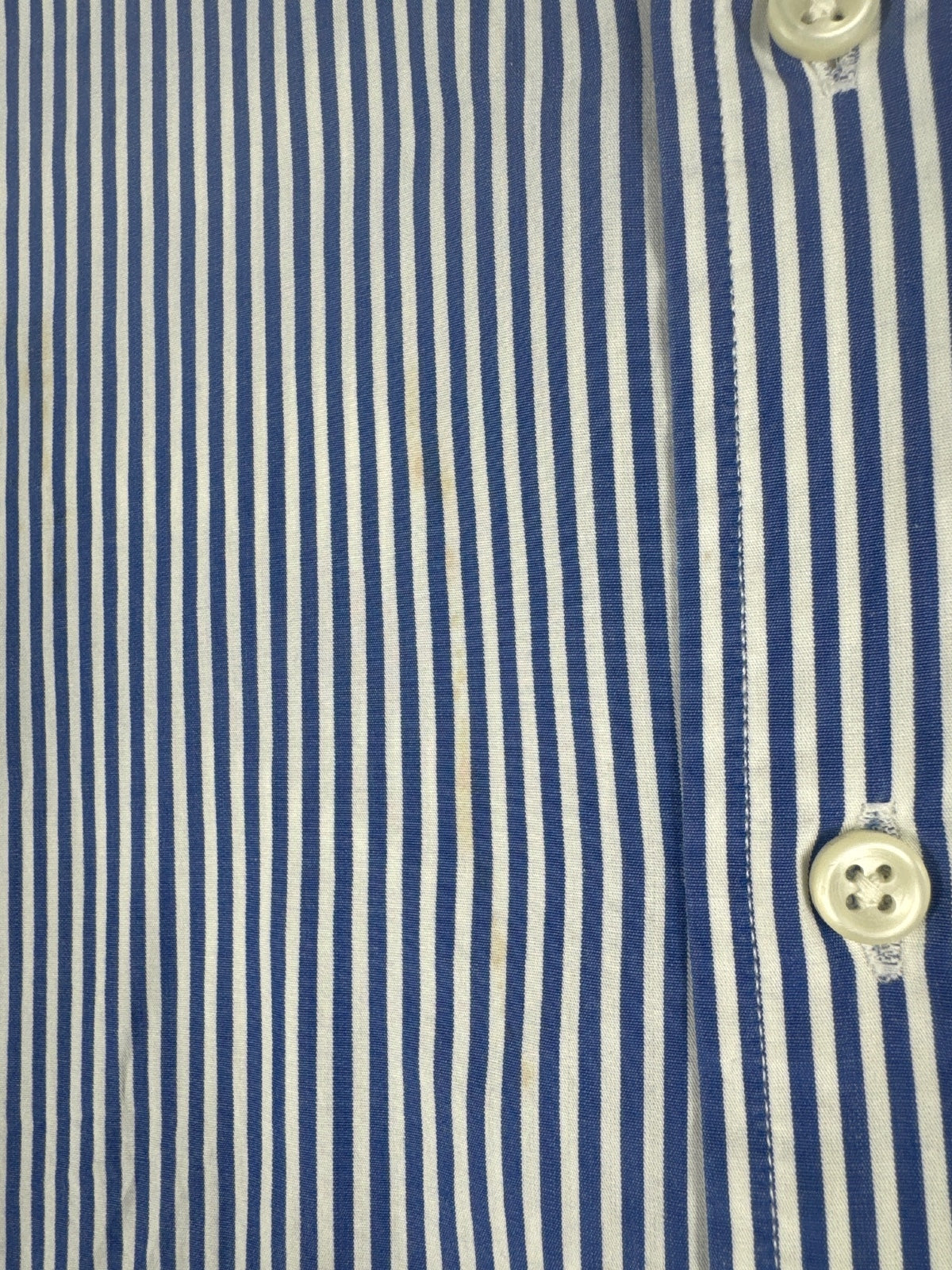 Ralph Lauren Custom Fit Blue and White Striped Shirt Size M
