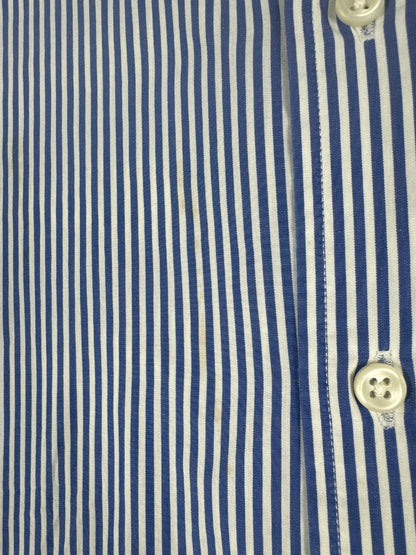 Ralph Lauren Custom Fit Blue and White Striped Shirt Size M