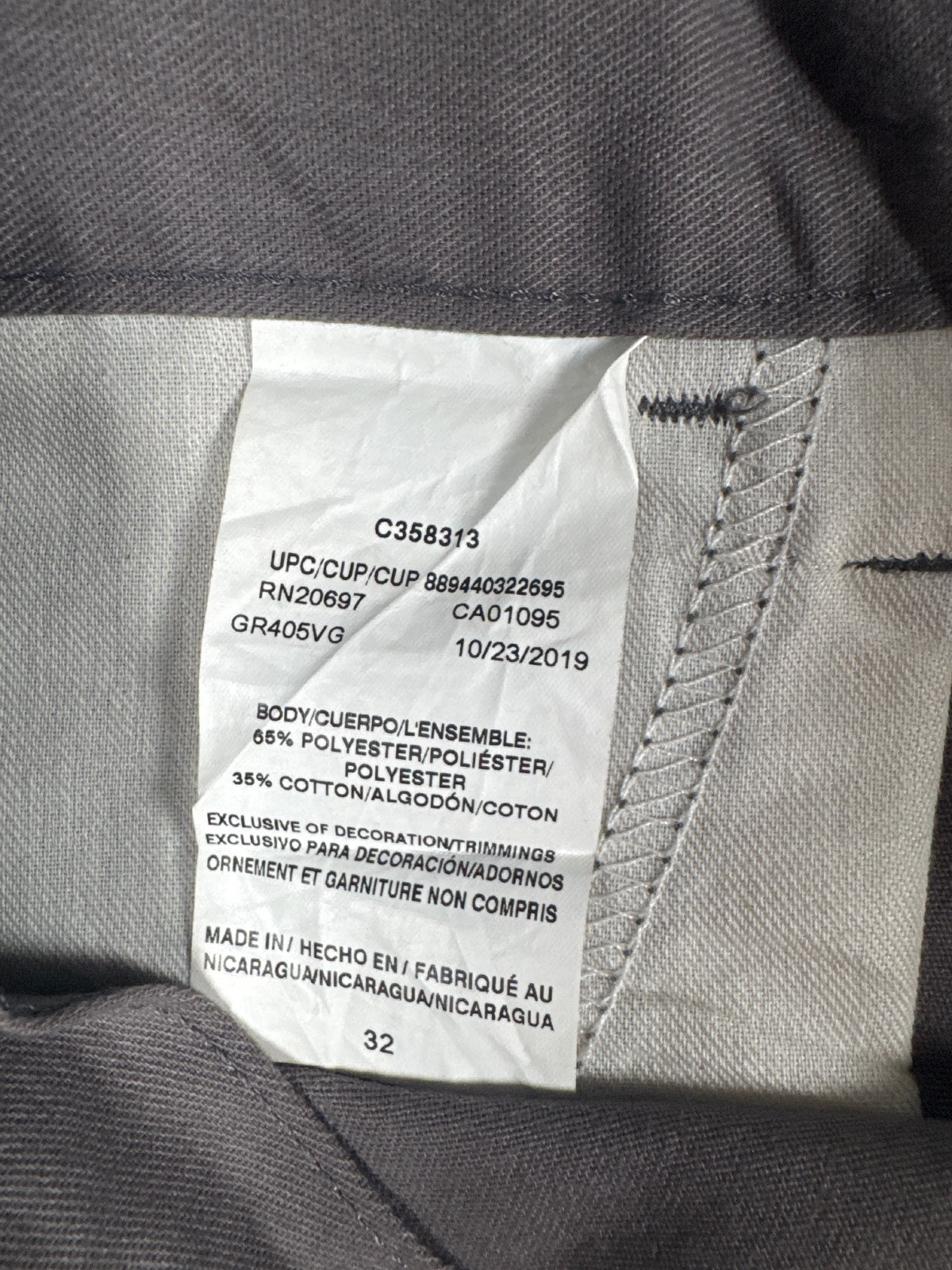 Dickies Men's Grey/Brown Work Shorts W32