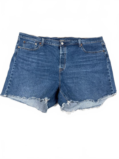 Levi's 501 Blue Denim Cutoff Shorts Size 24W - Approx UK 28