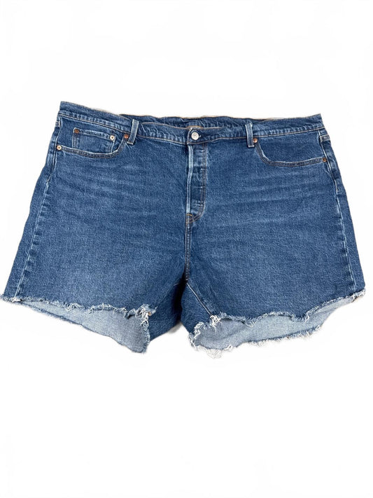 Levi's 501 Blue Denim Cutoff Shorts Size 24W - Approx UK 28